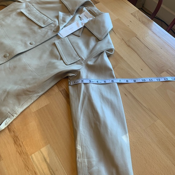 NWT Vince leather jacket oatmeal size S/P - Picture 13 of 16